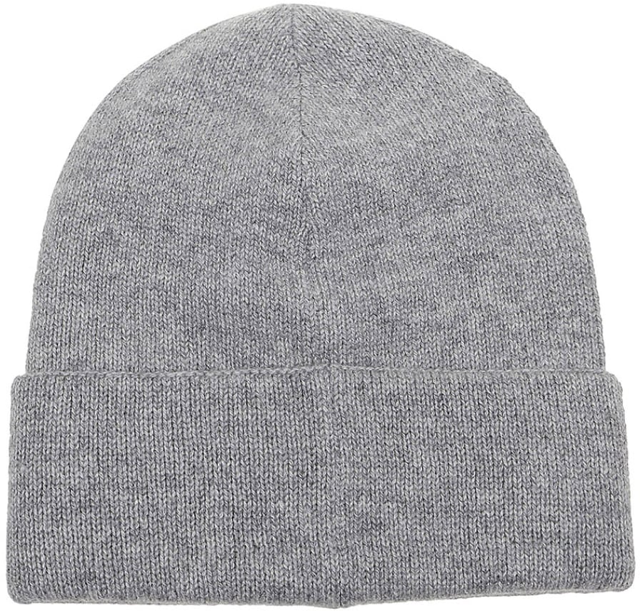 Alexander McQueen Logo Embroidered Cashmere Beanie Grijs