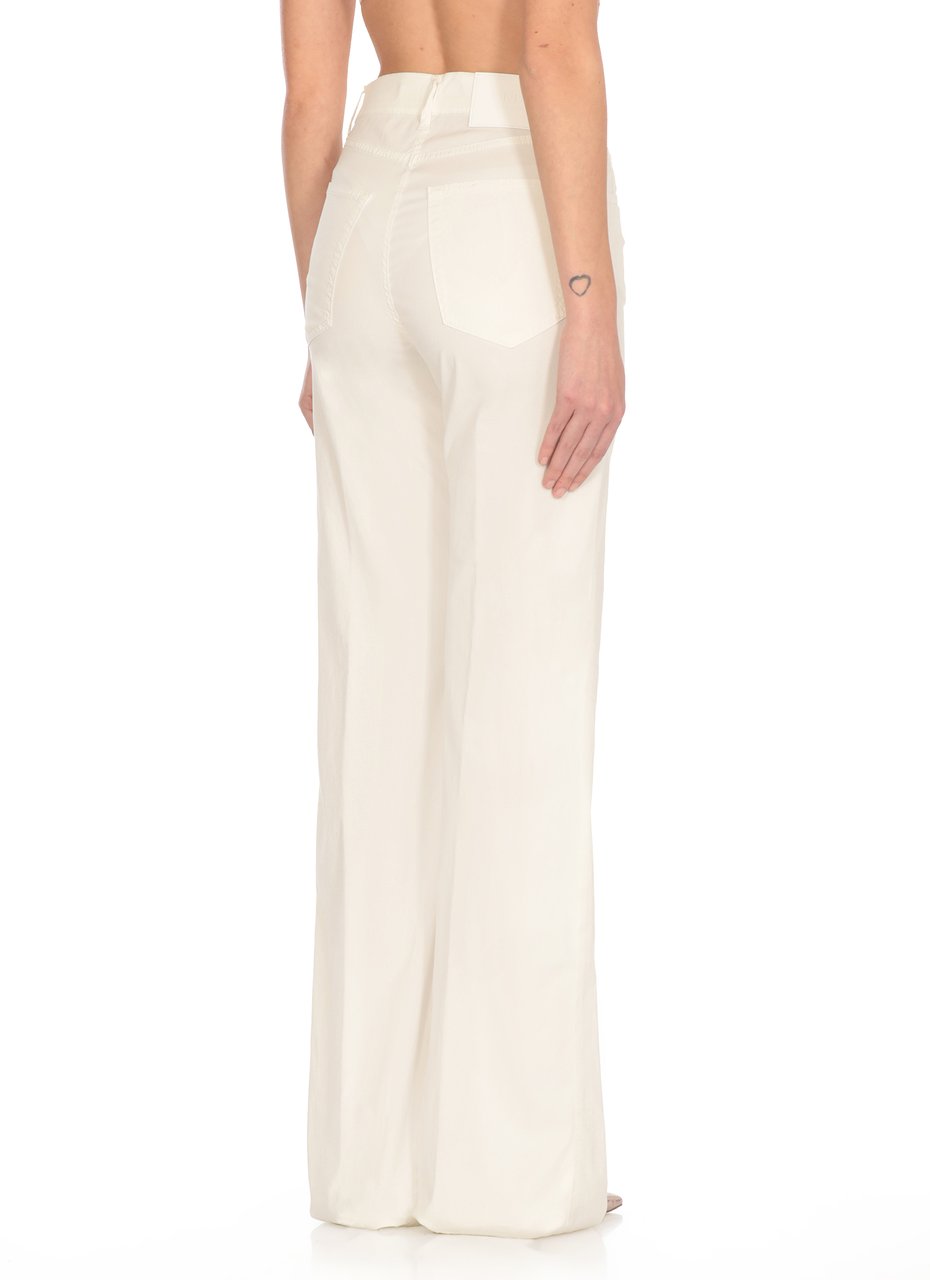 Dondup Trousers Ivory Wit
