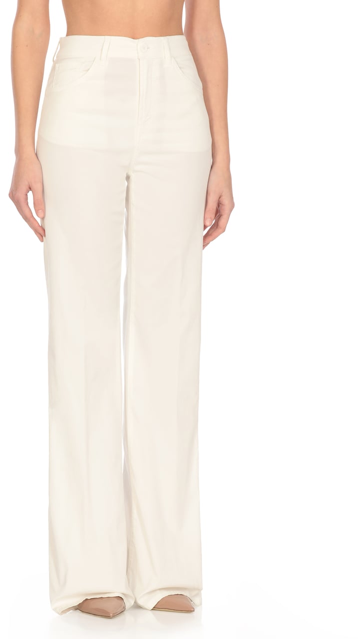 Dondup Trousers Ivory Wit