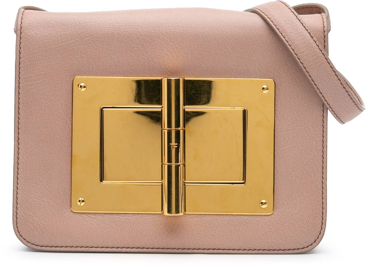 Tom Ford Medium Leather Natalia Crossbody Roze