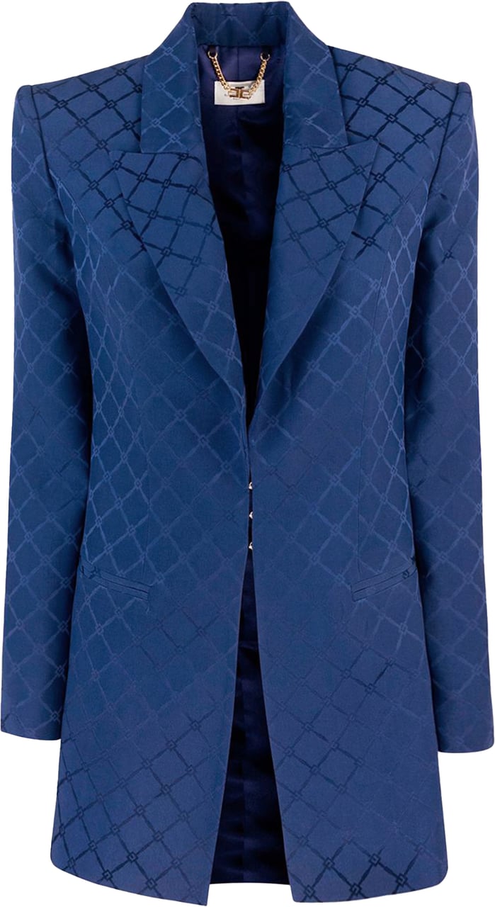 Elisabetta Franchi Jackets Blue Blauw
