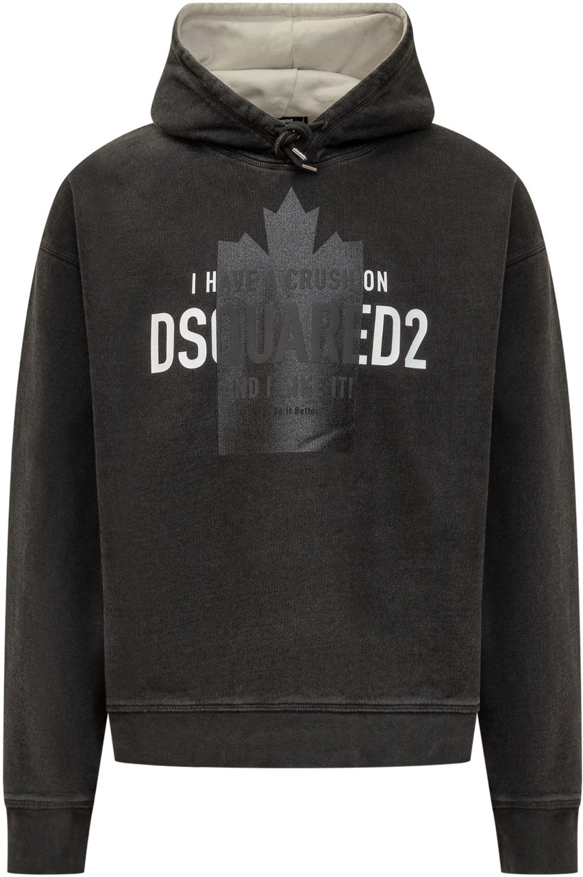 Dsquared2 Felpa con Logo Zwart