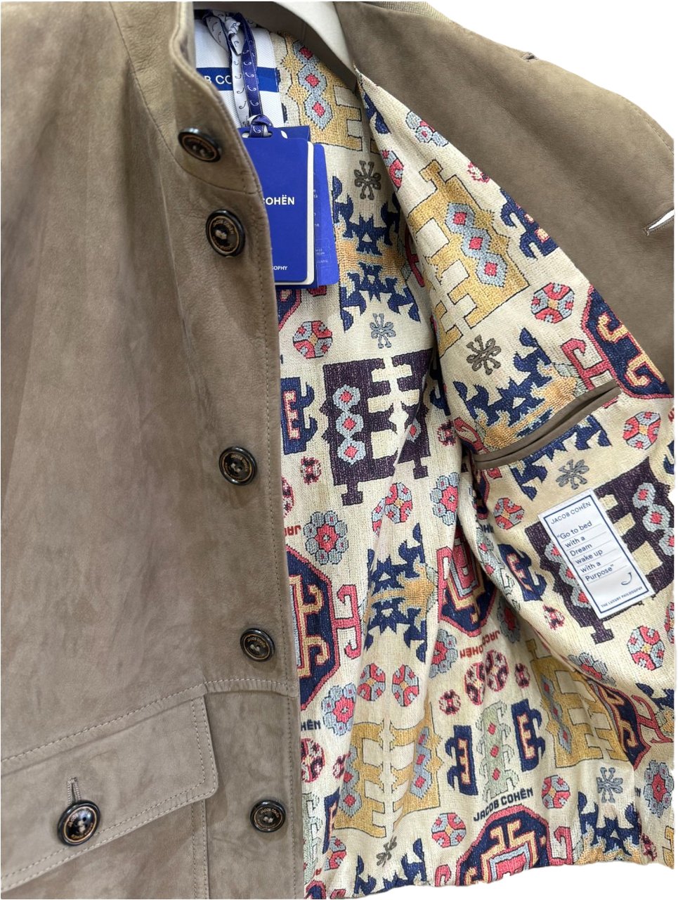 Jacob Cohen Calf leather jacket Beige