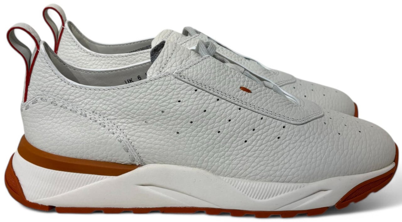 Santoni Sneaker wit New Leas Row Wit