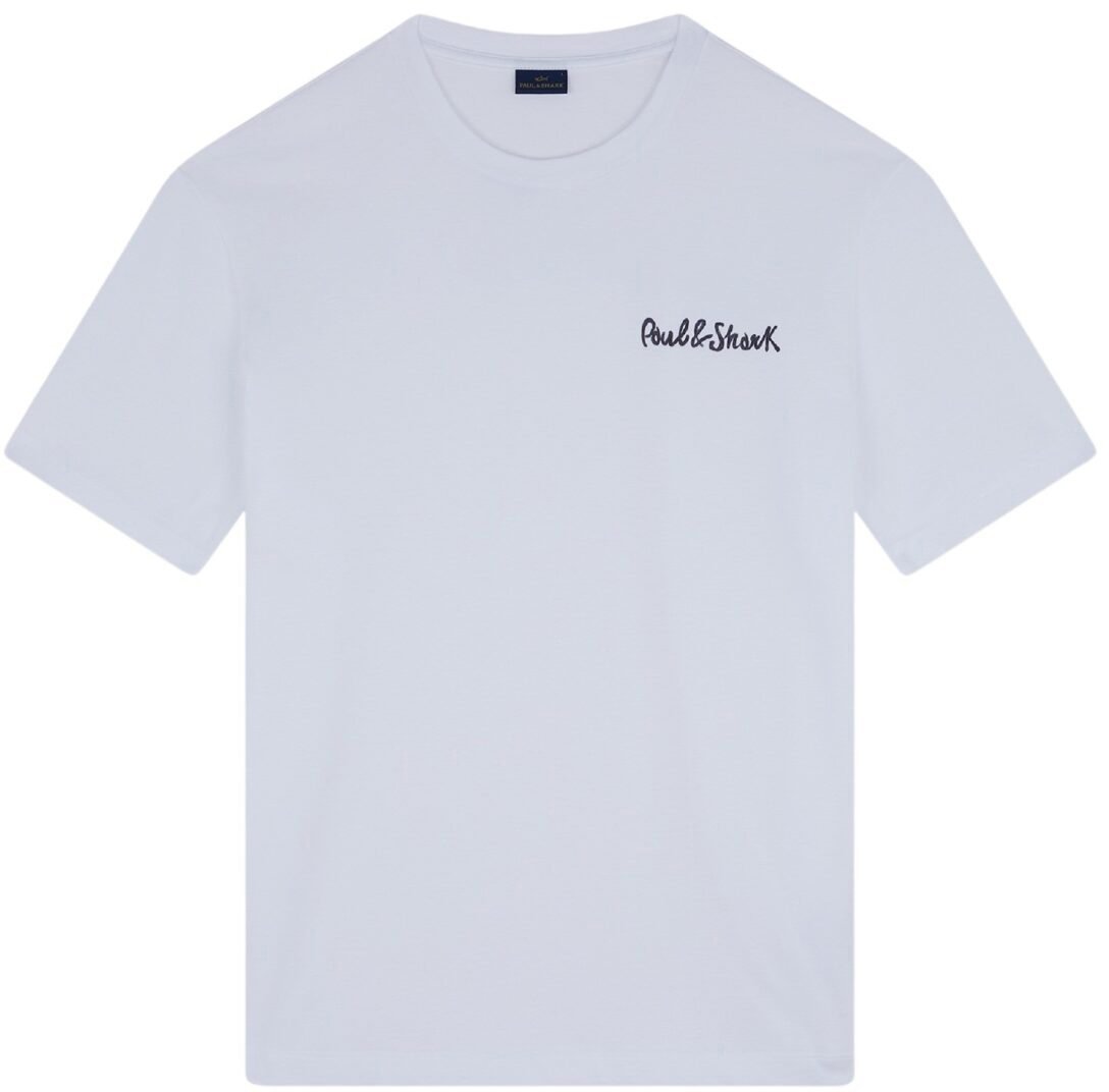 Paul & Shark T-shirt printed Wit