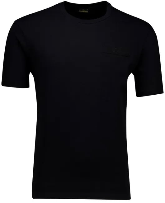 Paul & Shark T-shirt zwart embroidered Zwart