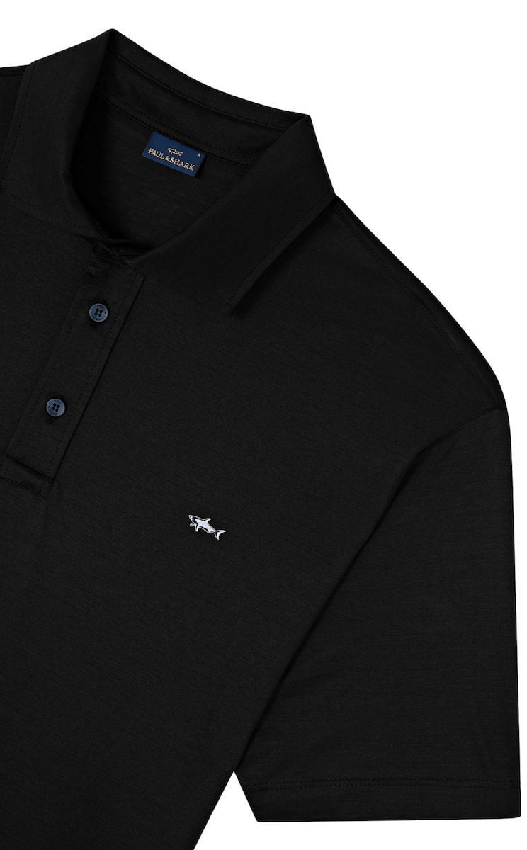Paul & Shark Polo Zwart Metal Shark Zwart