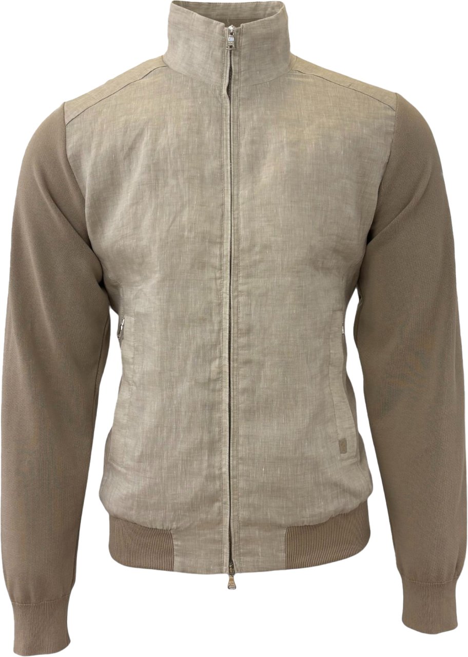 Paul & Shark Jack/vest linnen en katoen beige Beige