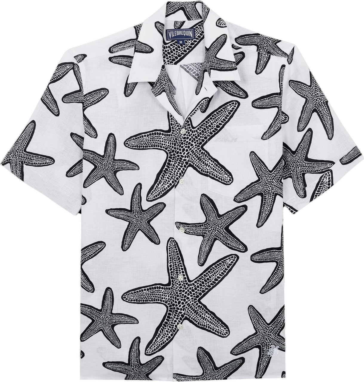 Vilebrequin Shirt korte mouw linnen charli Wit