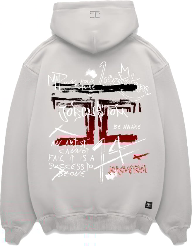 JORCUSTOM Bw Artist Oversized Hoodie Light Gr Grijs