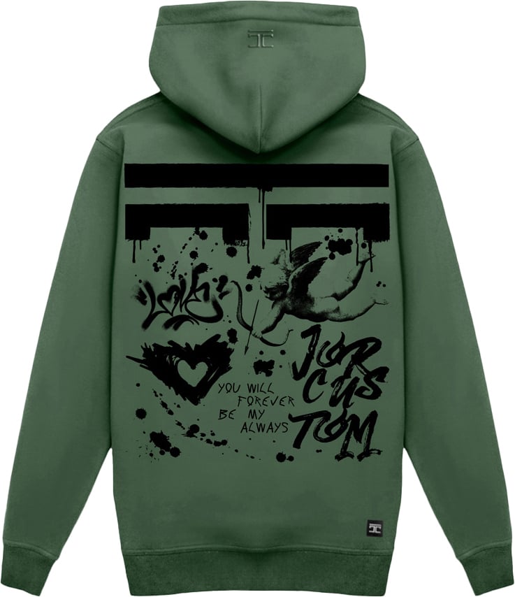 JORCUSTOM Spirit Of Love Hoodie Green Groen