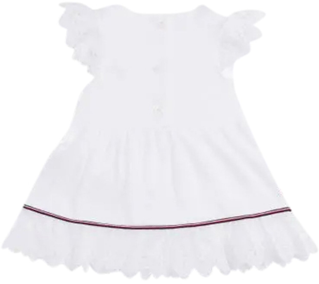 Tommy Hilfiger Broderie Jurkje Wit