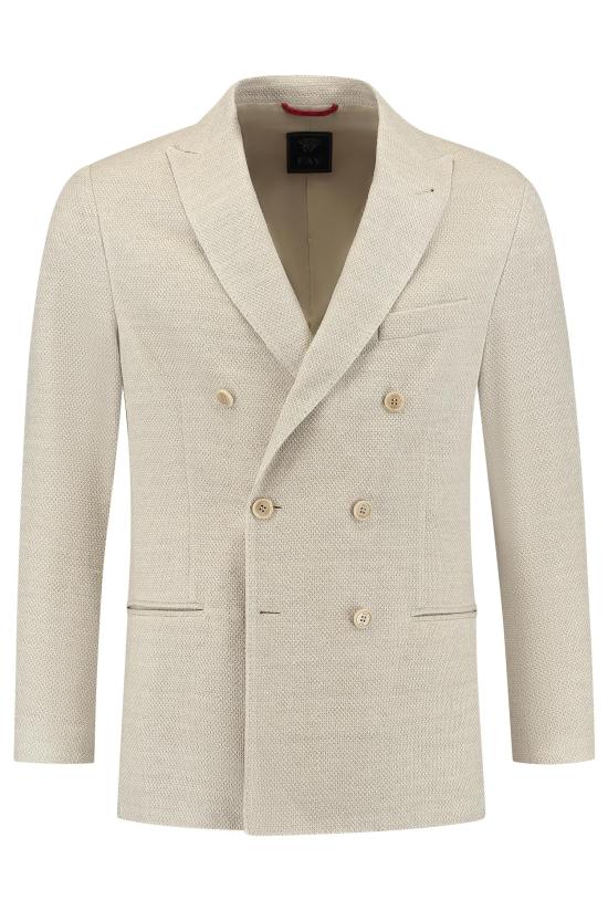 Fay Double Breasted Colbert Beige