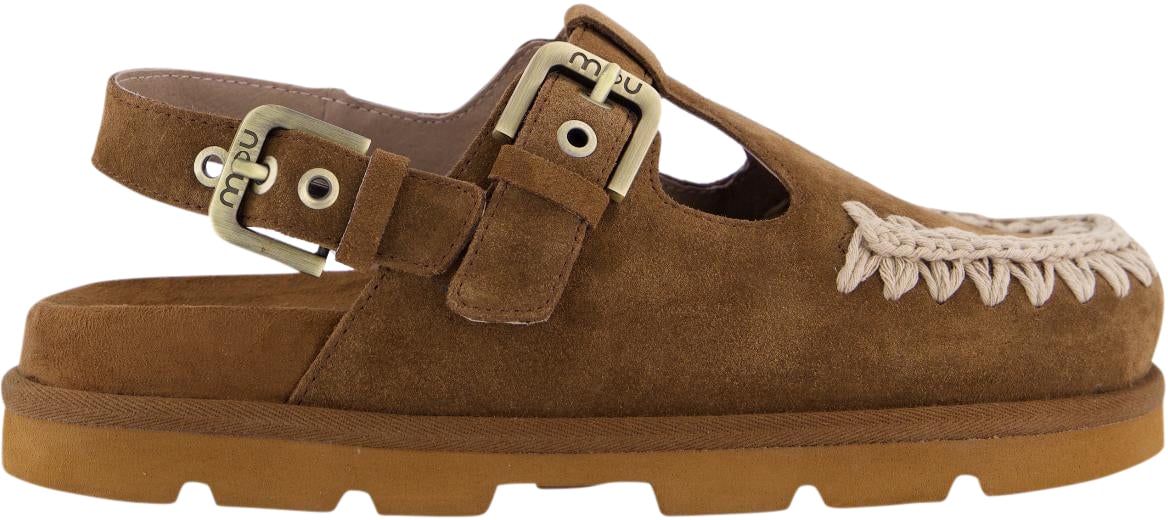 MOU Dames Low Bio Sandaal Nutbrown Bruin