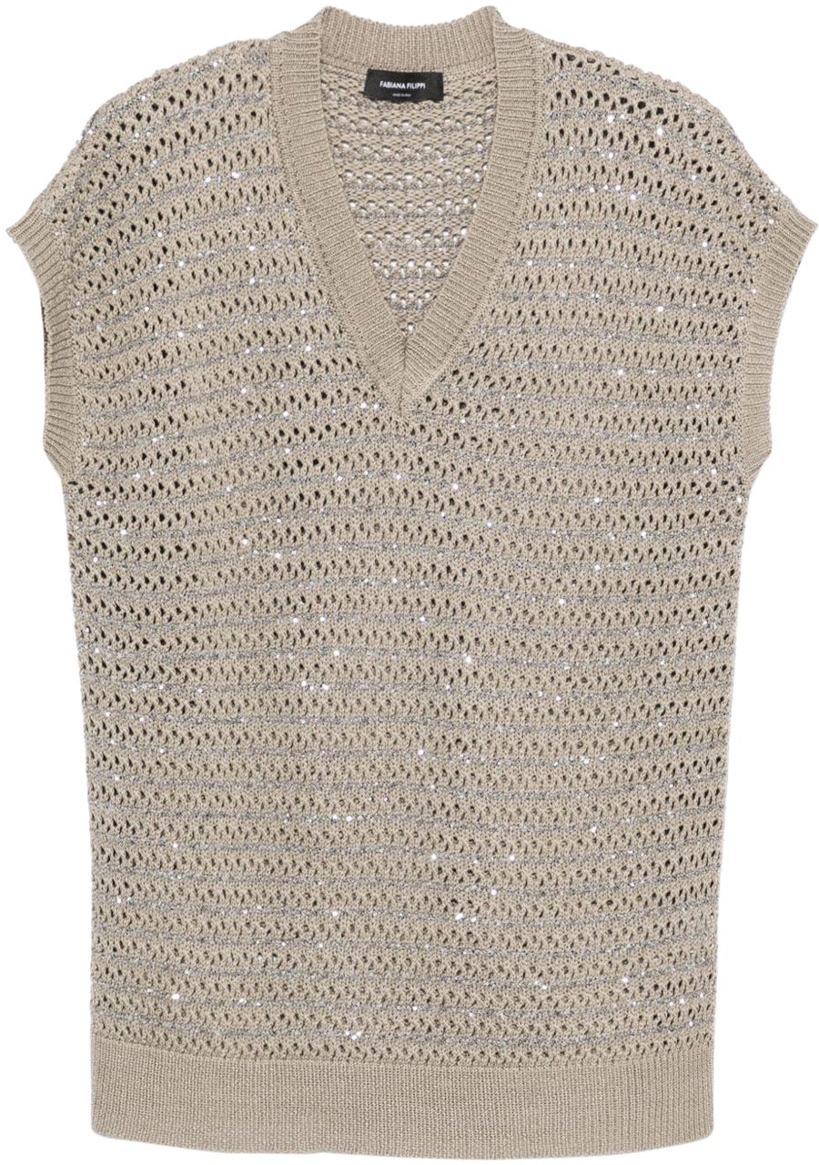 Fabiana Filippi Knit Crochet Argilla Bruin
