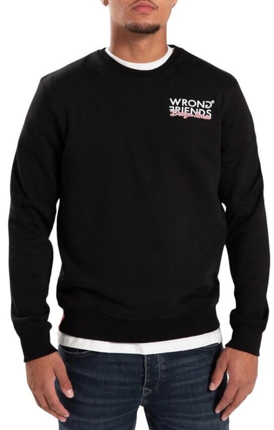 Wrong Friends TAOS SWEATER - BLACK Zwart