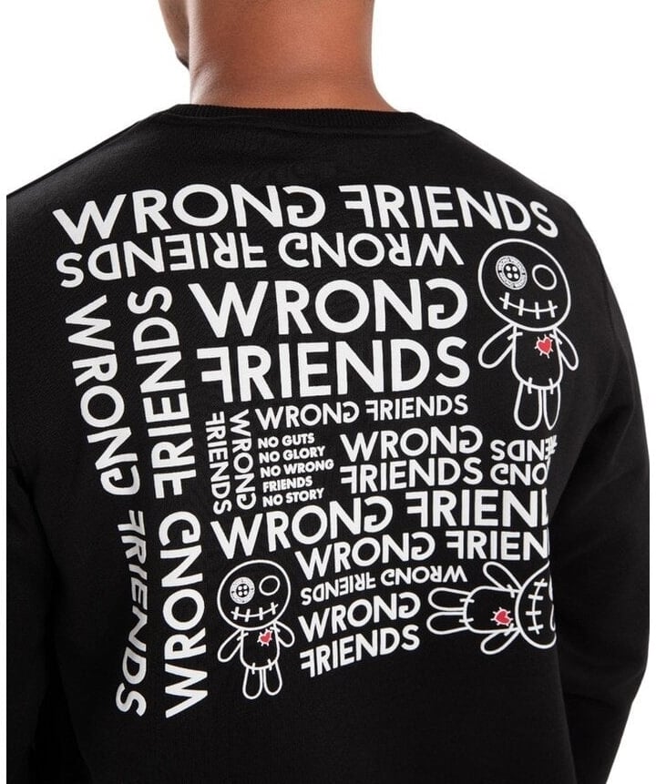 Wrong Friends TAOS SWEATER - BLACK Zwart
