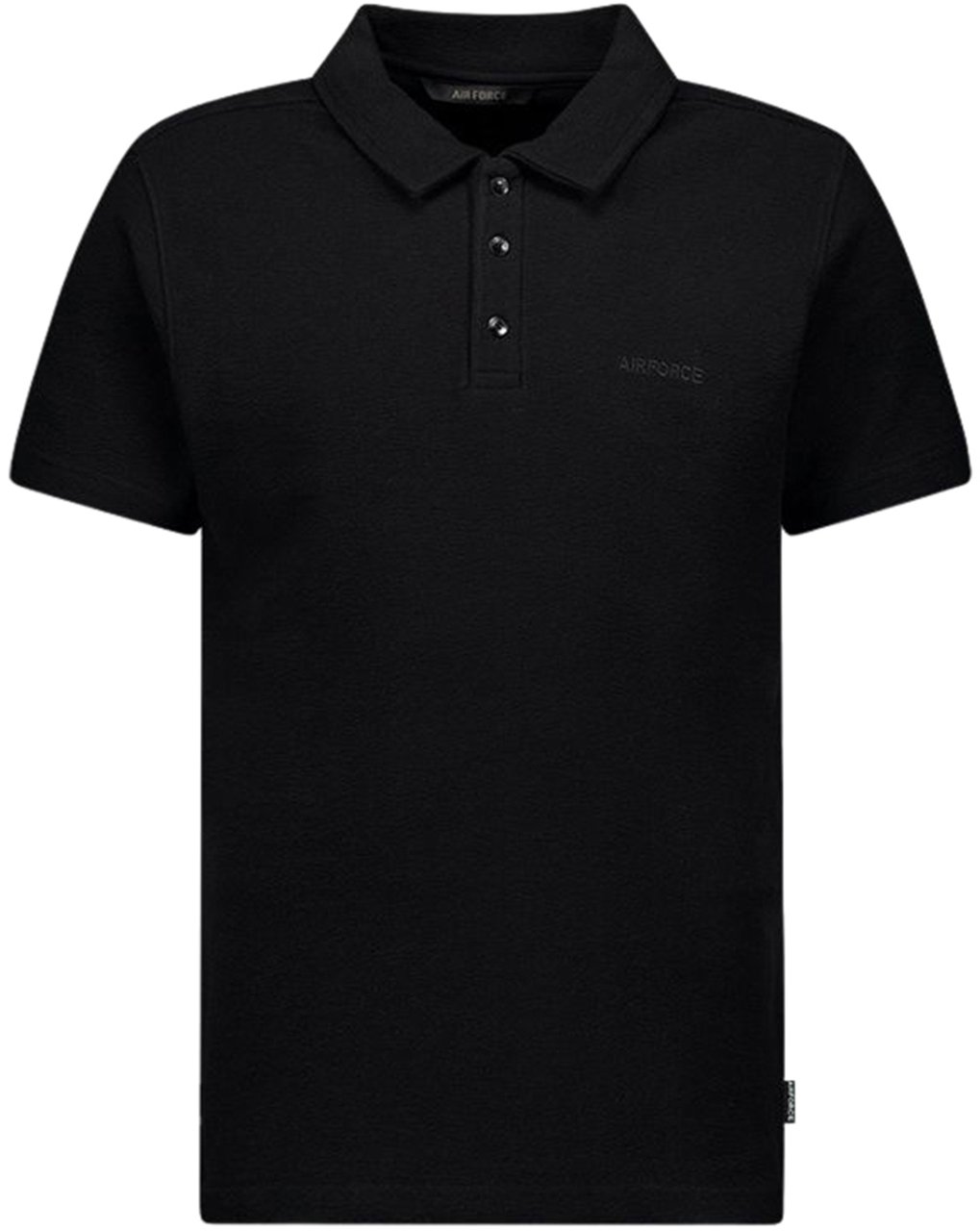 Airforce Woven Polo Zwart Zwart
