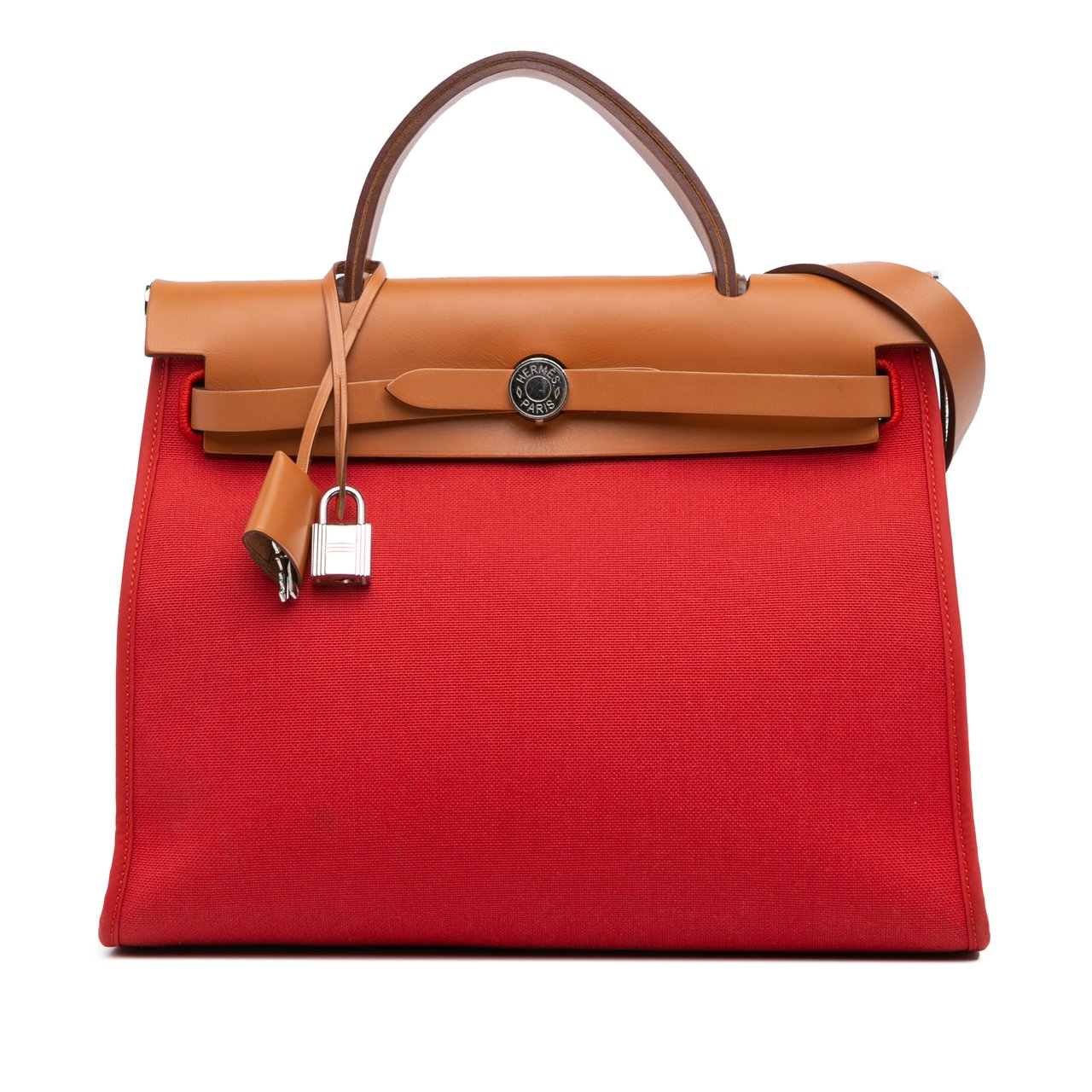 Hermès Toile Herbag Zip 31 Rood