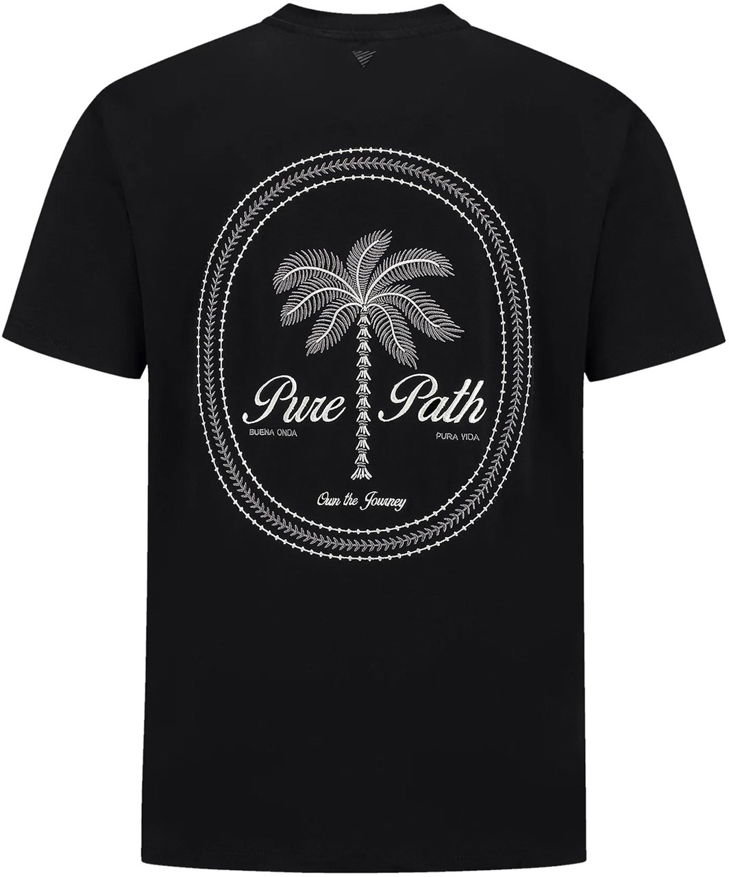 Pure Path Stitched Paradise T-Shirt Zwart Zwart