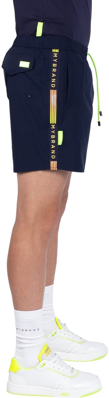 My Brand MB Stripes Gradient Swimshort Navy | NAVY Blauw