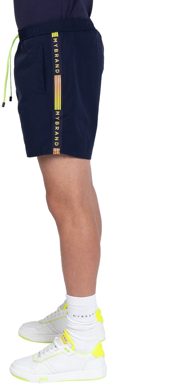 My Brand MB Stripes Gradient Swimshort Navy | NAVY Blauw