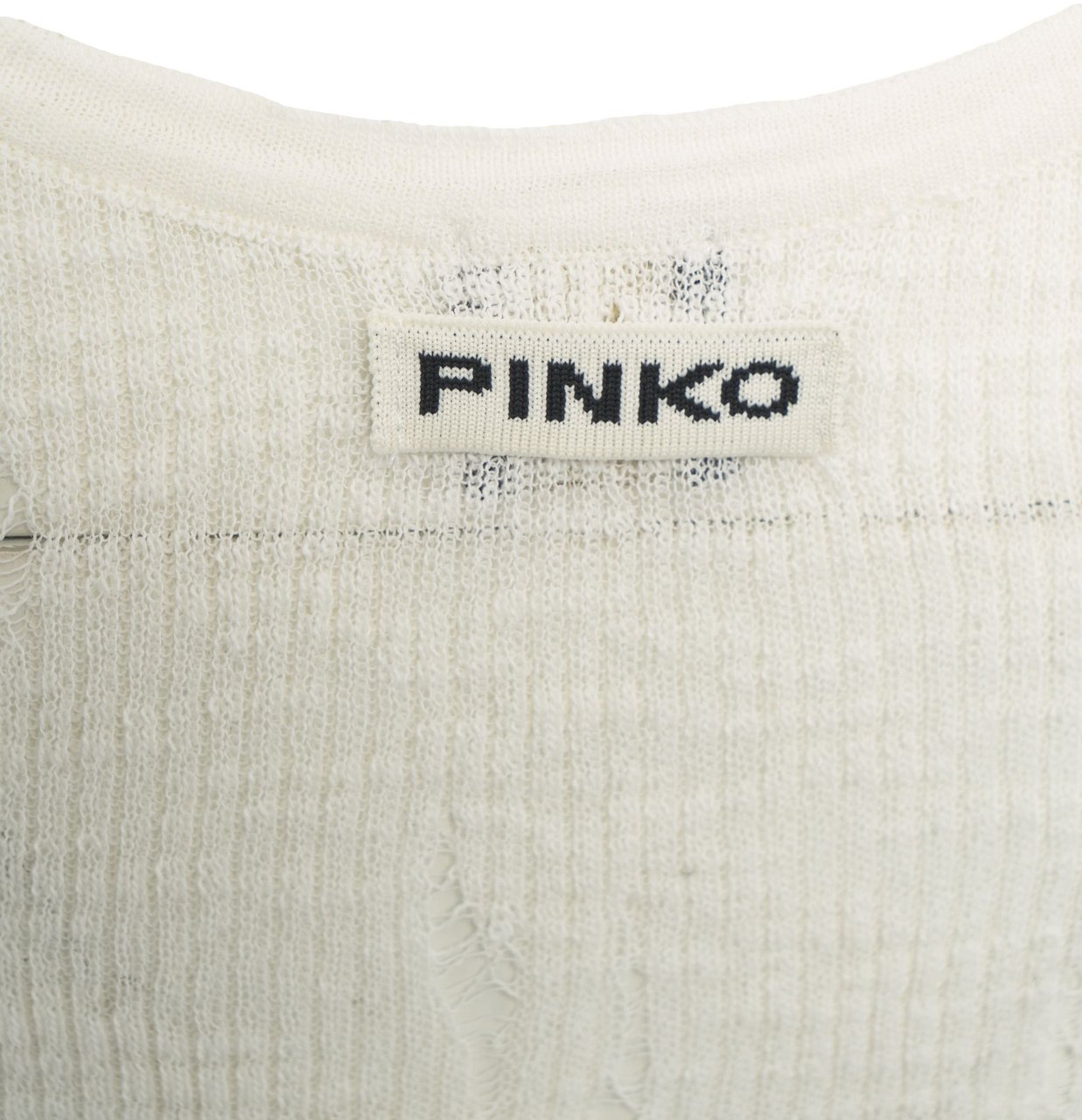 Pinko Tank top with destroyed details Wit