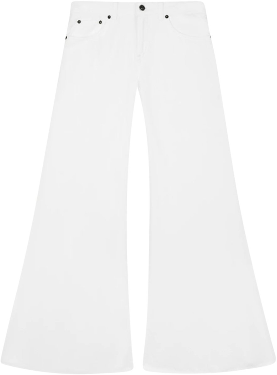 Dondup Trousers White Wit