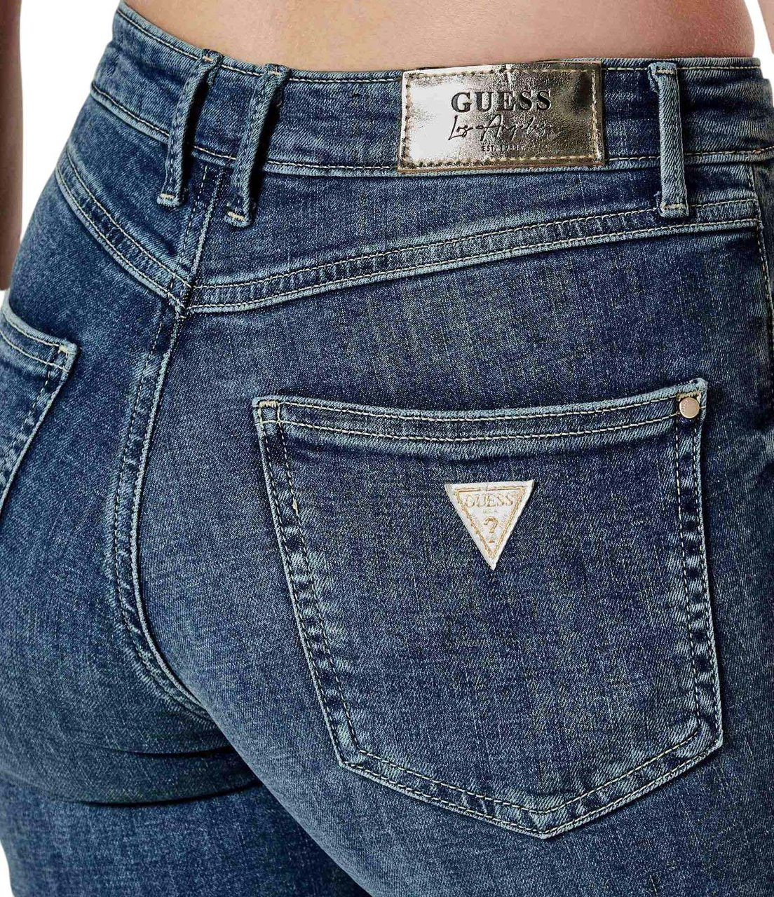 Guess Broek Blue Blauw