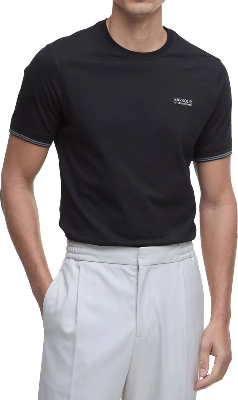 Barbour T-Shirts And Polos Black Zwart