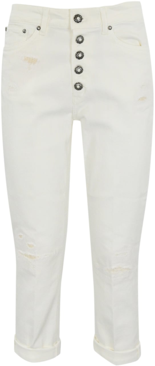 Dondup Trousers White Wit