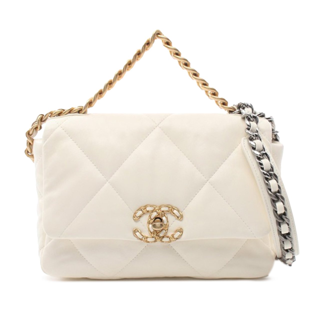 Chanel Medium Lambskin 19 Flap Wit