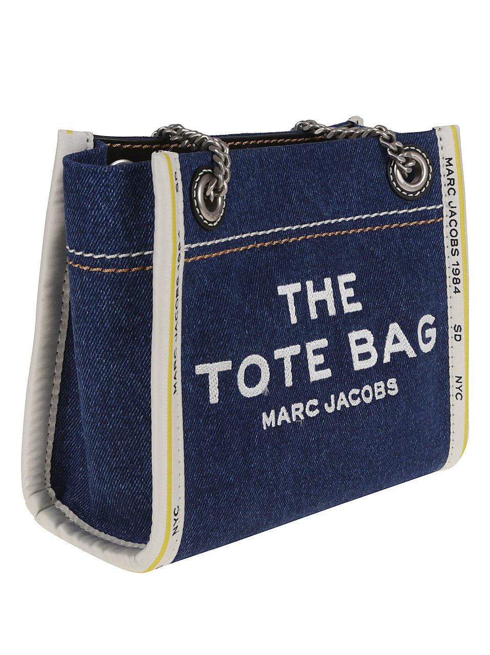 Marc Jacobs The Crossbody Tote Chain Denim Dark Wash Grijs