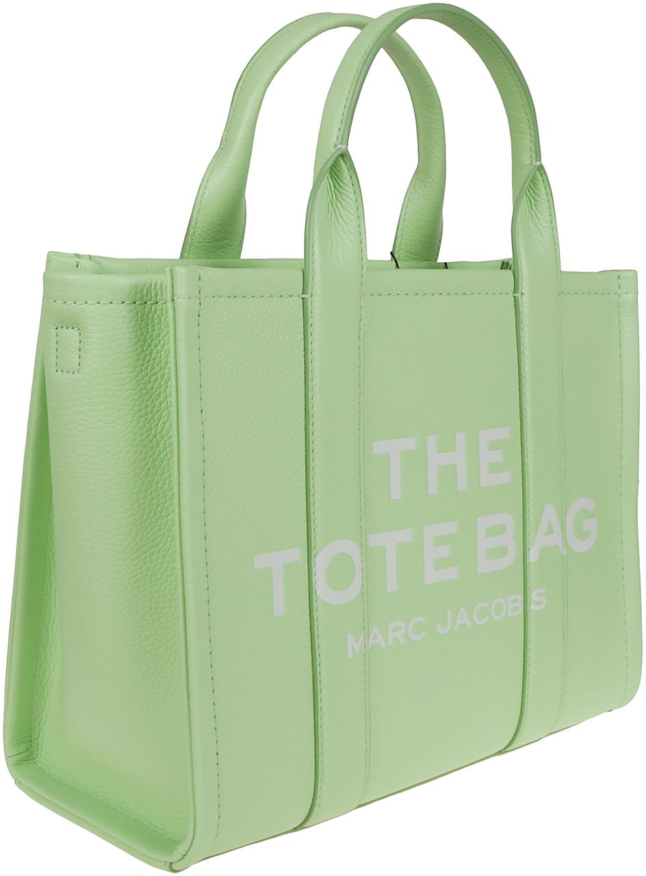 Marc Jacobs The Medium Tote Leather Papermint Blauw