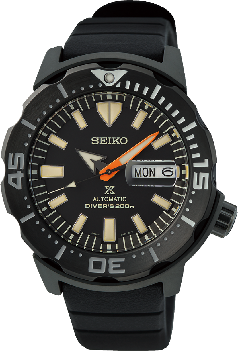Seiko Seiko Horloge SRPH13K1 Prospex Automaat 200m Waterdicht met Rubberen Band Black Series 42mm Limited Edition 2.994/7.000 Divers