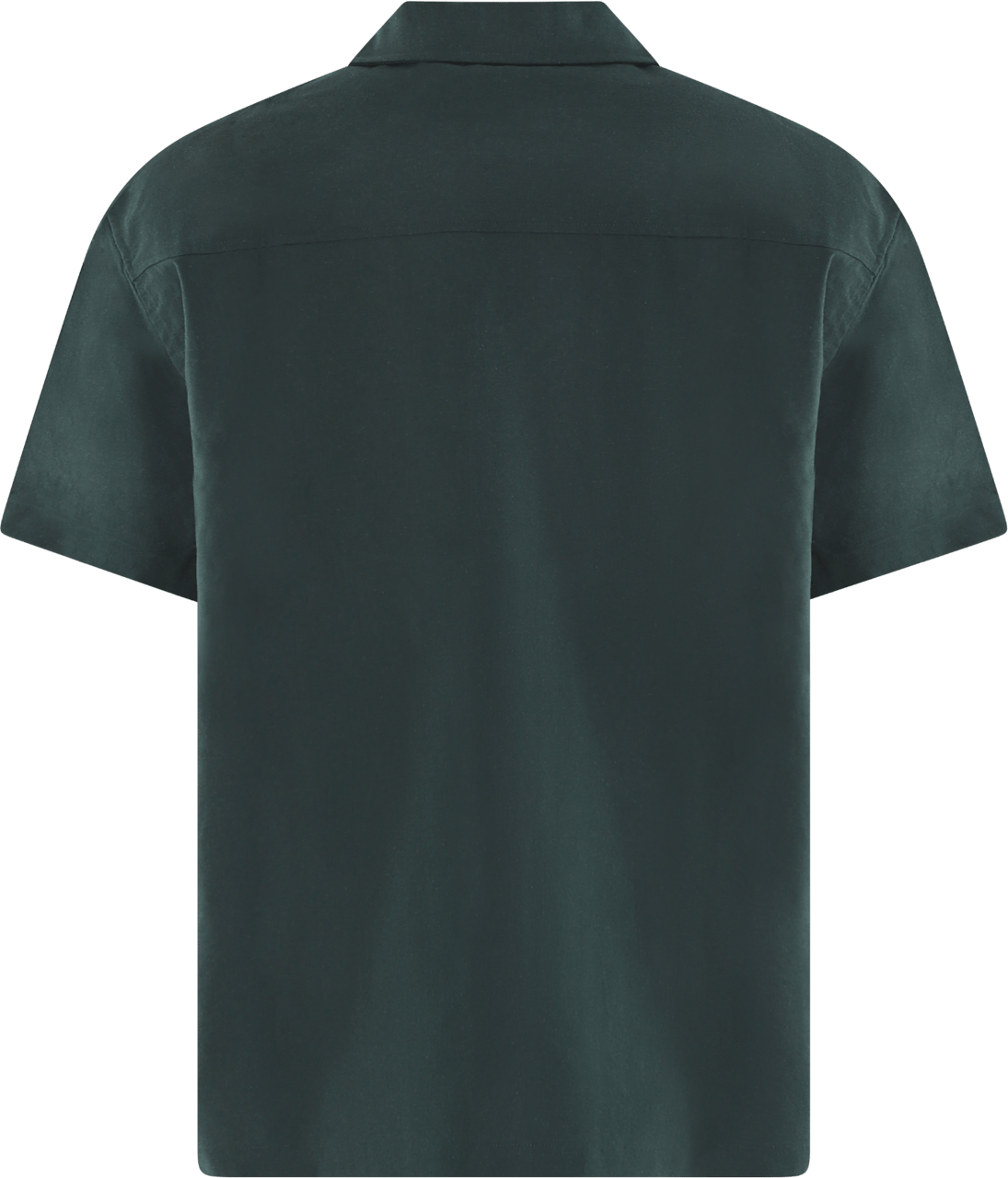 ØLÅF Heren Linen Camp Shirt Groen Groen