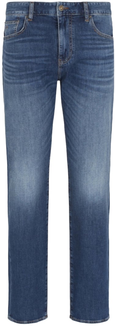 Armani Exchange Trousers Denim Scuro Blauw