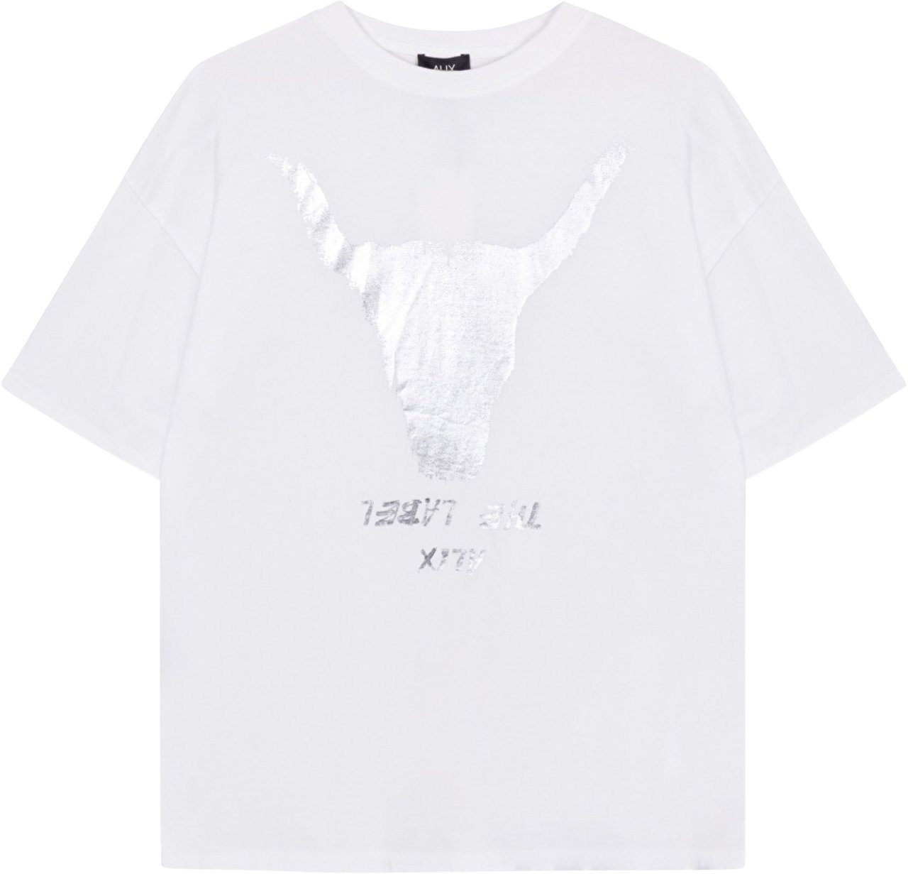 ALIX Knitted Silver Bull T-Shirt Wit