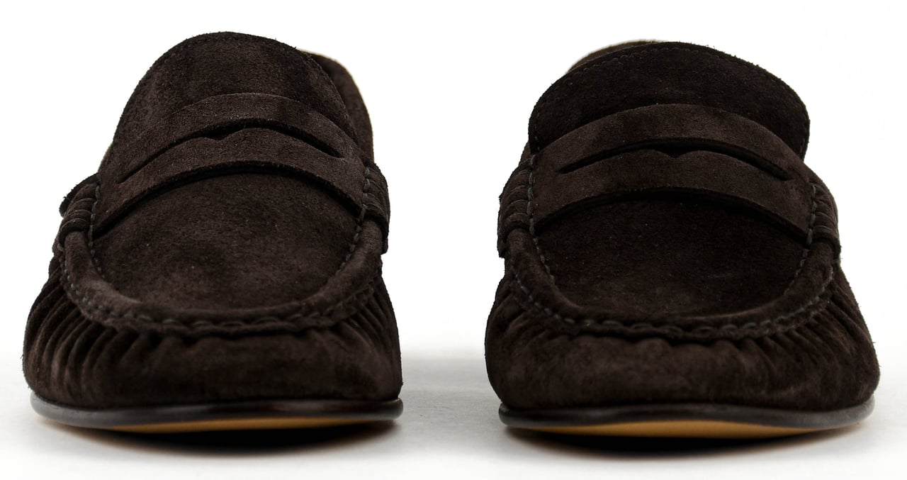 Posa Penny Loafer Wrinkle Dark Brown Bruin