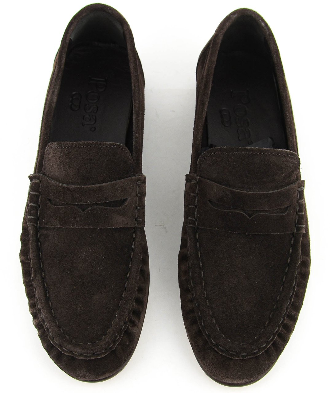 Posa Penny Loafer Wrinkle Dark Brown Bruin