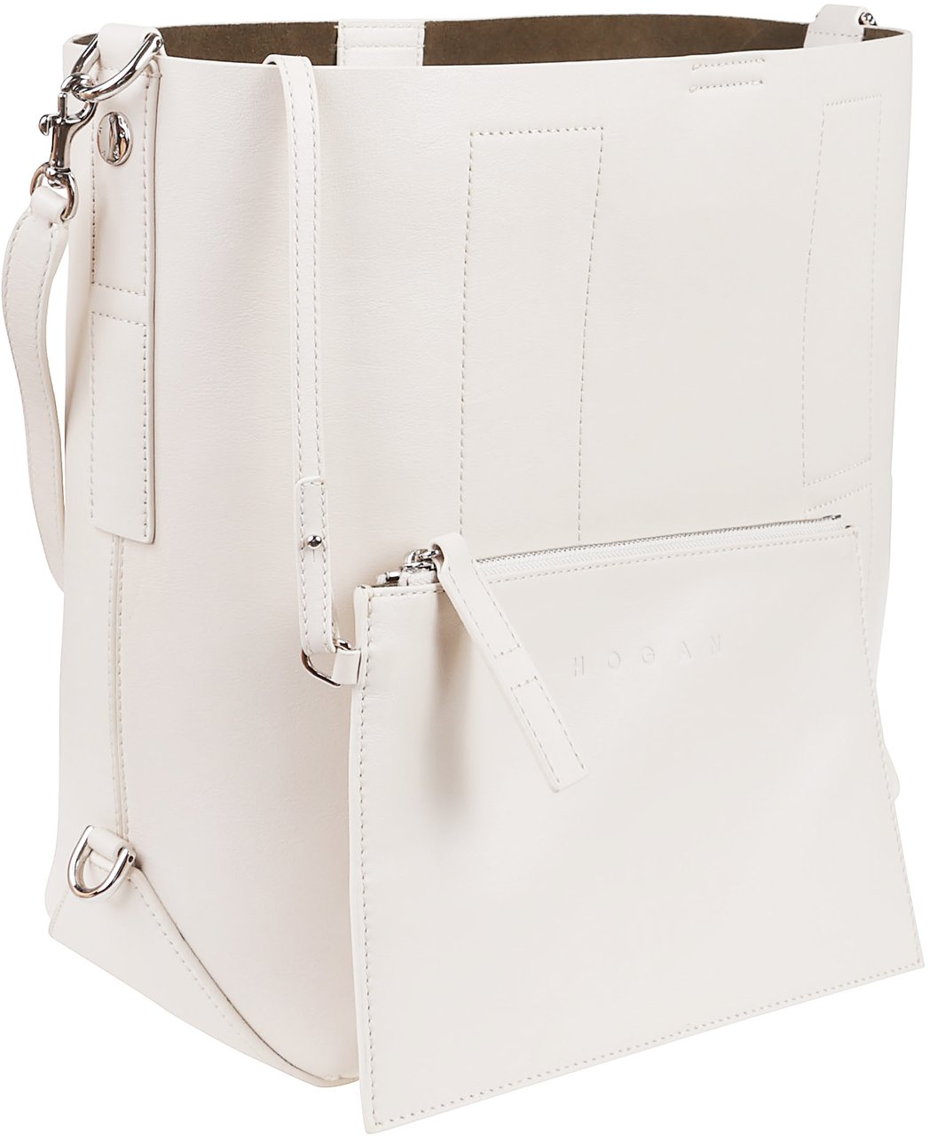 HOGAN Medium H01r Hobo Bag White Wit