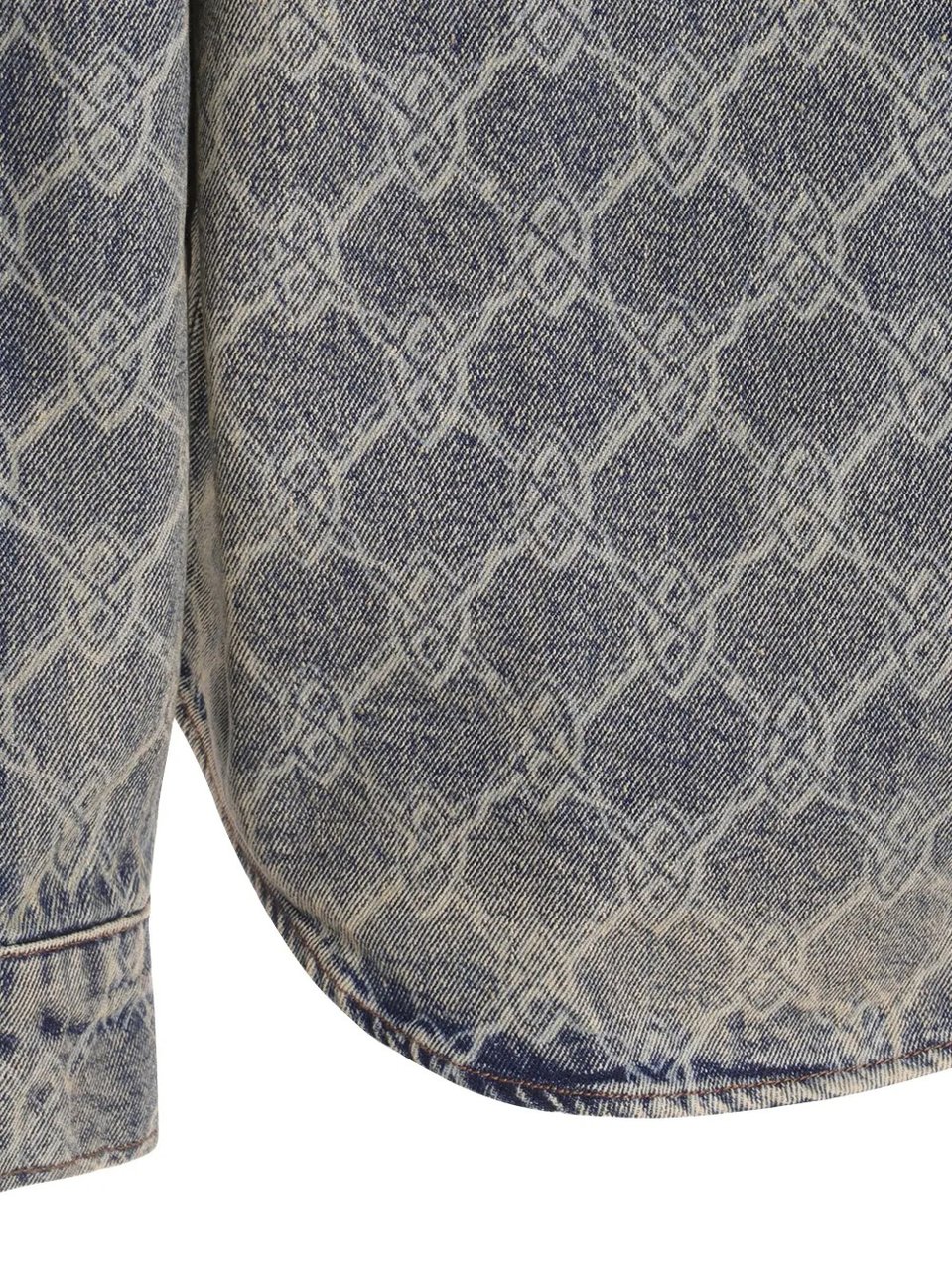 Daily Paper chemise en jean laser blue shield Blauw