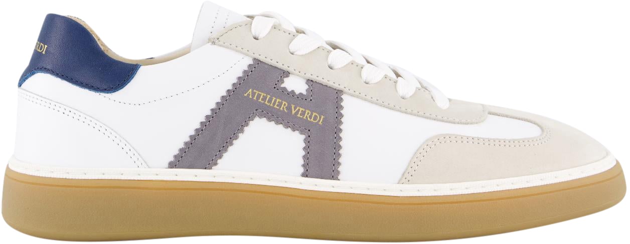 Atelier Verdi Heren Vico Sneaker Wit/Grijs Wit