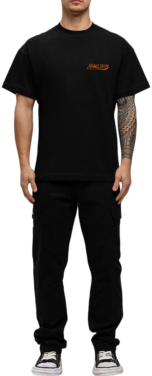 JORCUSTOM Script Kd Loose Fit T-Shirt Black Zwart