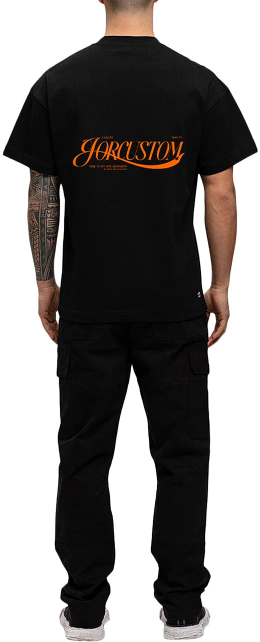 JORCUSTOM Script Kd Loose Fit T-Shirt Black Zwart