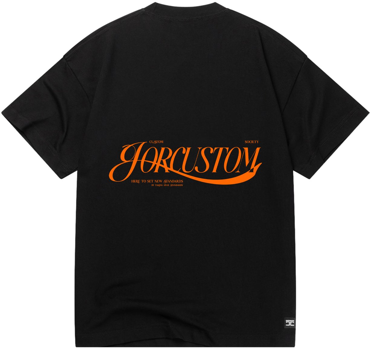 JORCUSTOM Script Kd Loose Fit T-Shirt Black Zwart