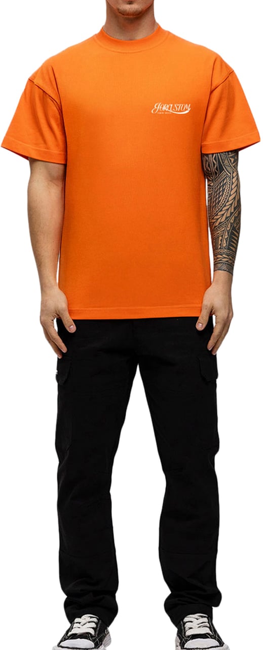 JORCUSTOM Script Kd Loose Fit T-Shirt Orange Oranje
