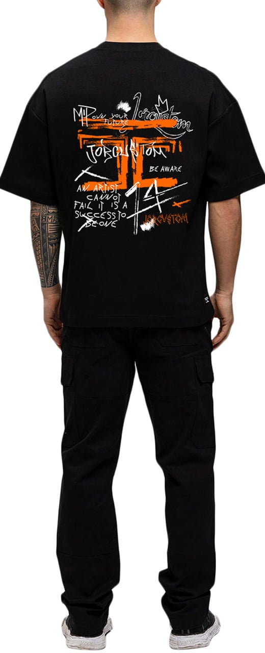 JORCUSTOM Artist Kd Oversized T-Shirt Black Zwart