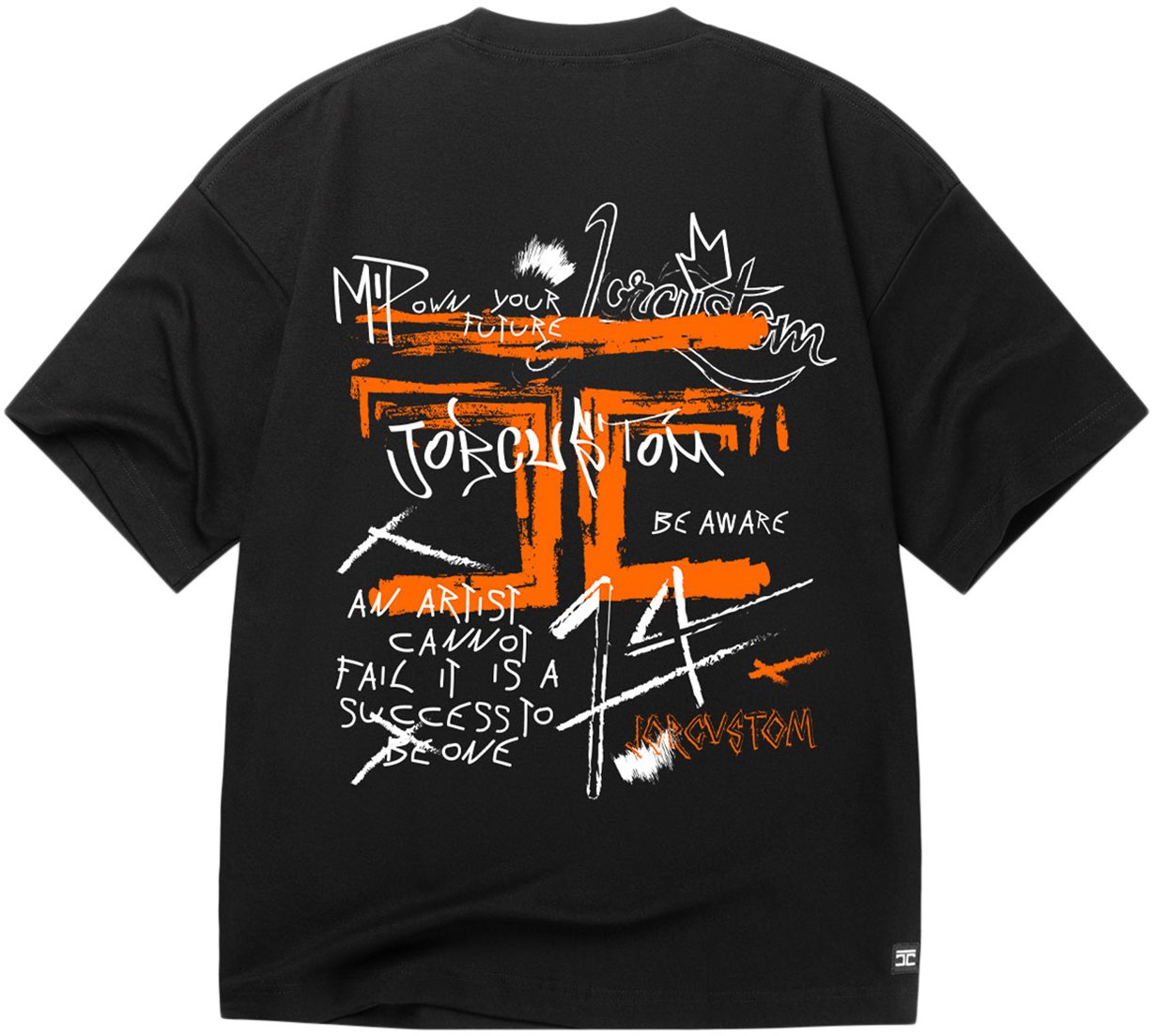 JORCUSTOM Artist Kd Oversized T-Shirt Black Zwart