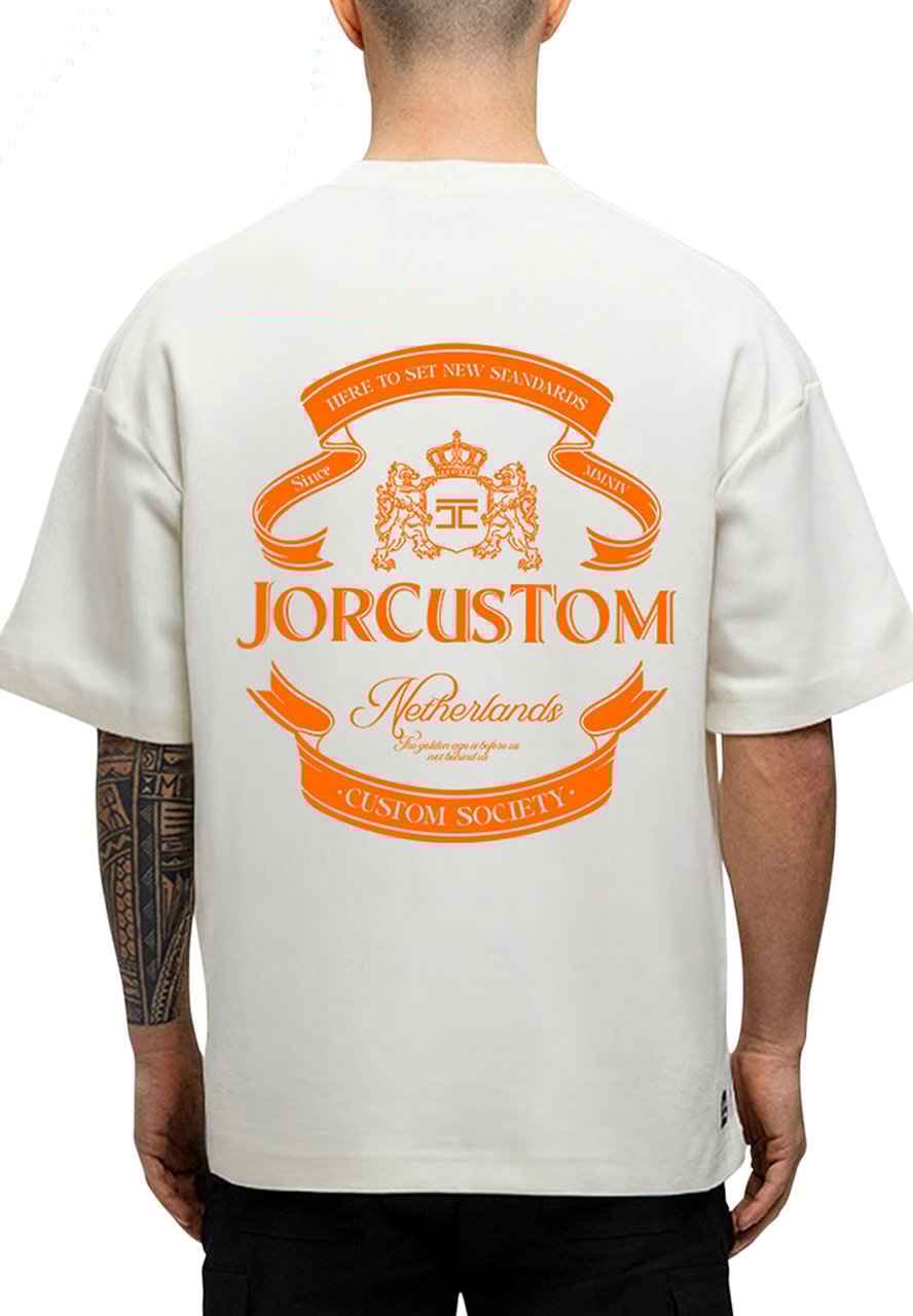JORCUSTOM Ribbon Kd Oversized T-Shirt White Wit